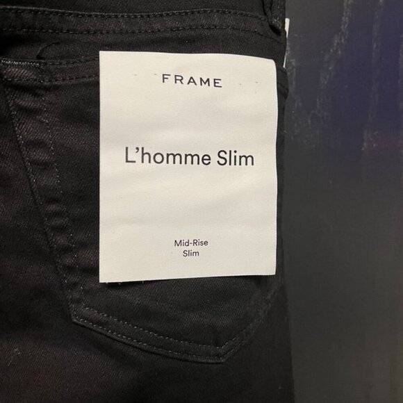 🌟 New Listing – FRAME L’Homme Slim Jeans in Noir, Size 31 - Picture 4 of 9